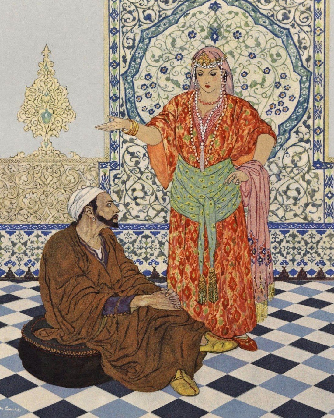 Иллюстрации Леона Карре 1001 ночь