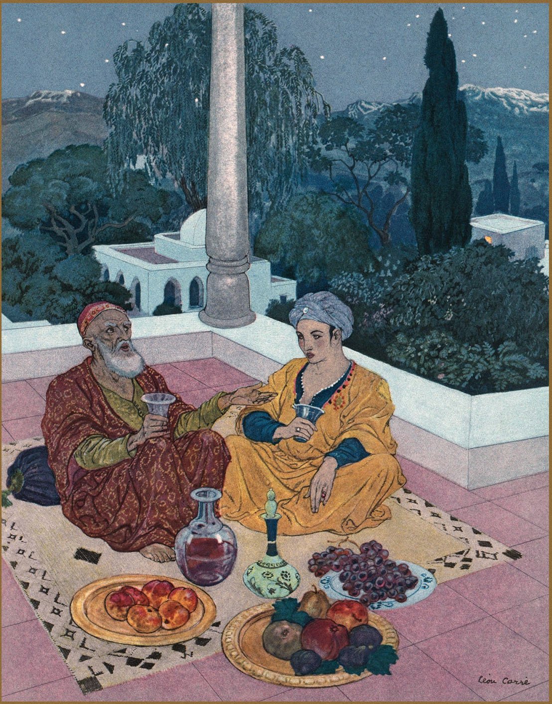 Иллюстрации Леона Карре 1001 ночь