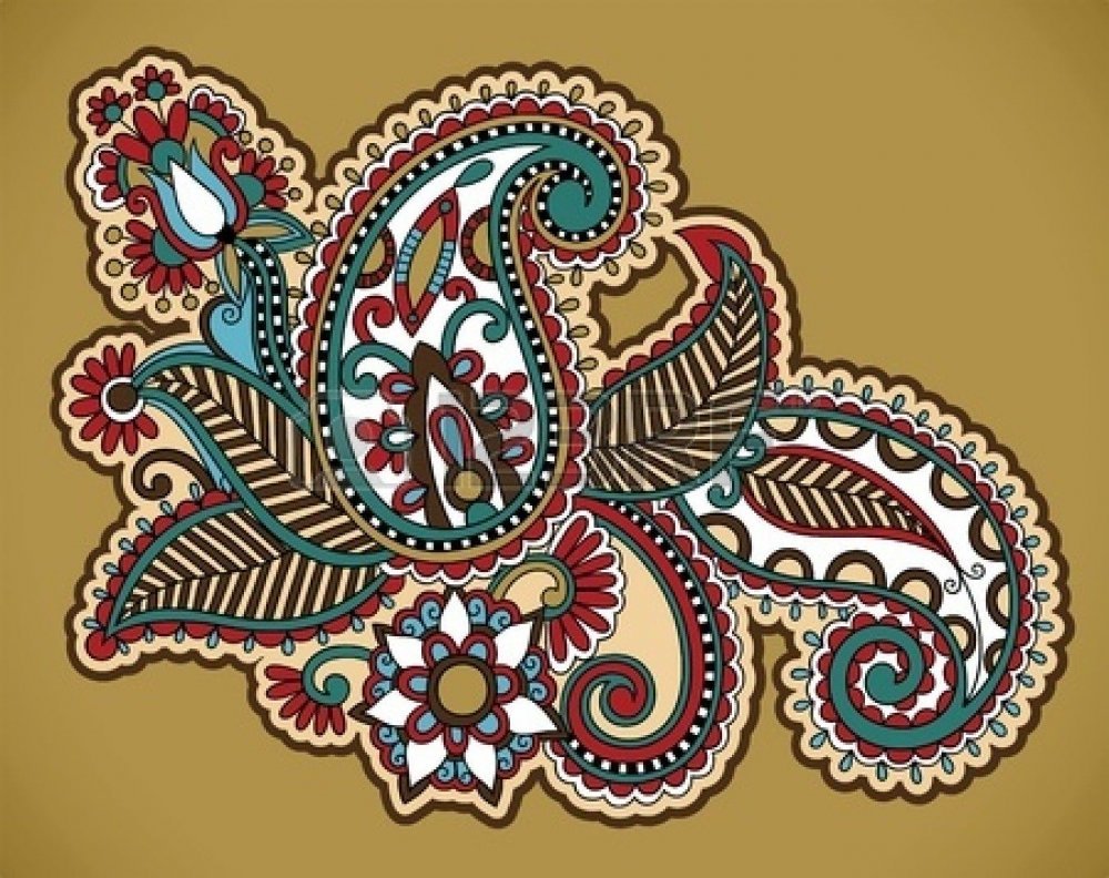 Этнический рисунок узор Индия