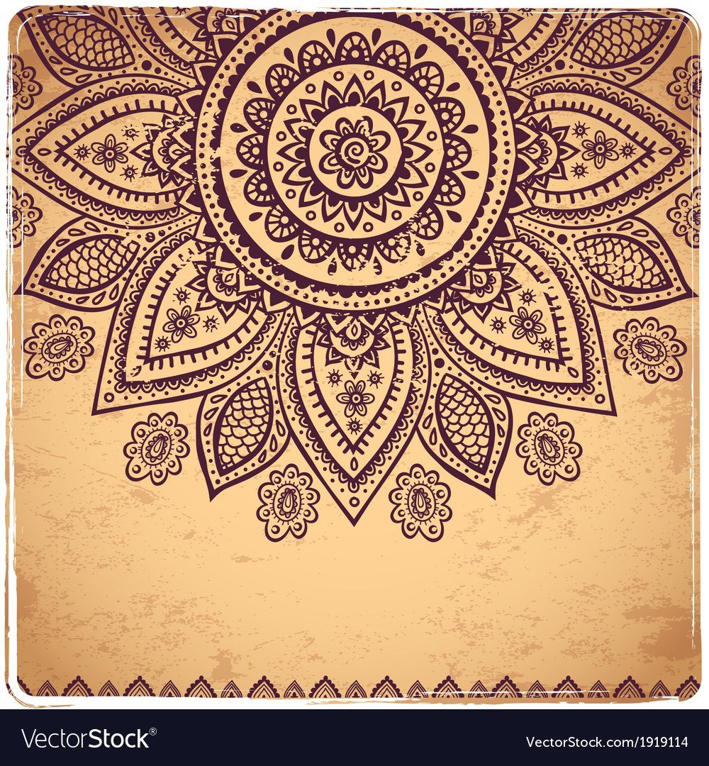 Индийский орнамент рисунок