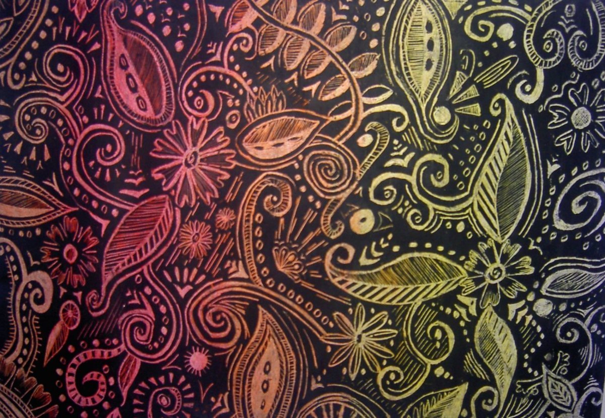 Орнамент турецкие огурцы черно белый