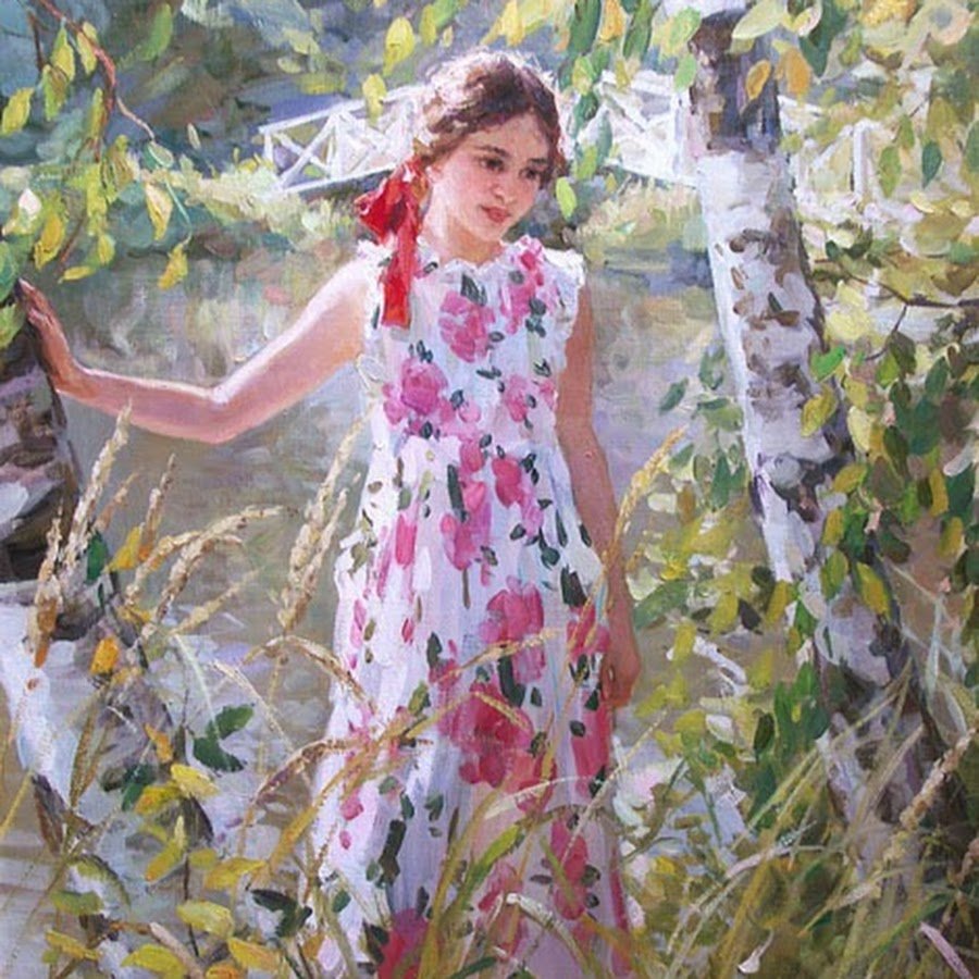 Русская красавица с косой