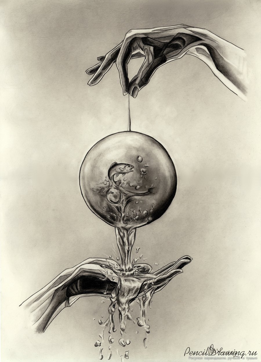 Картины карандашом абстракция