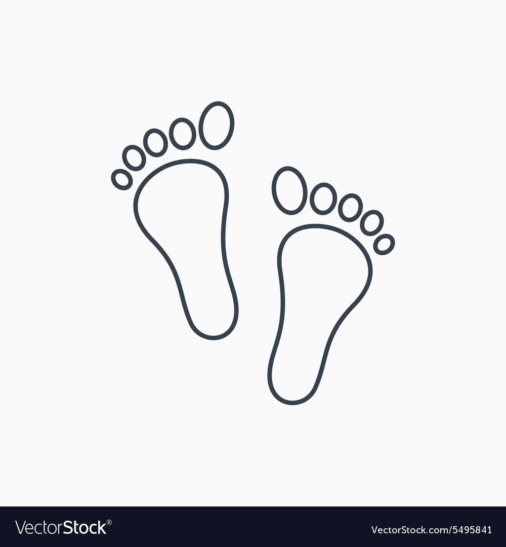 Контуры ступней ребенка