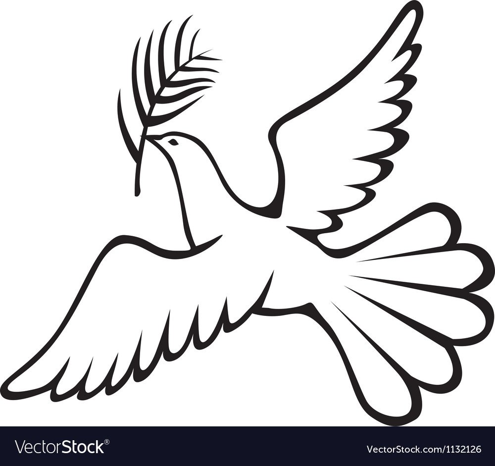 Очертания голубя мира