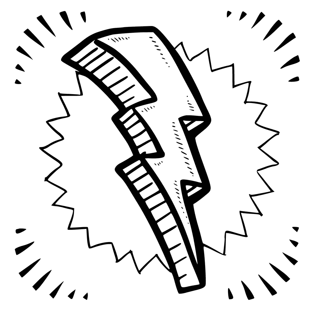 Молния эскиз