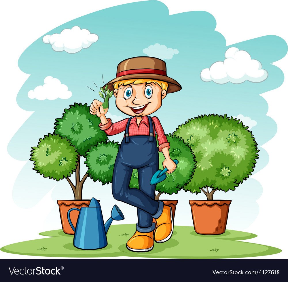 Садовник мультяшный