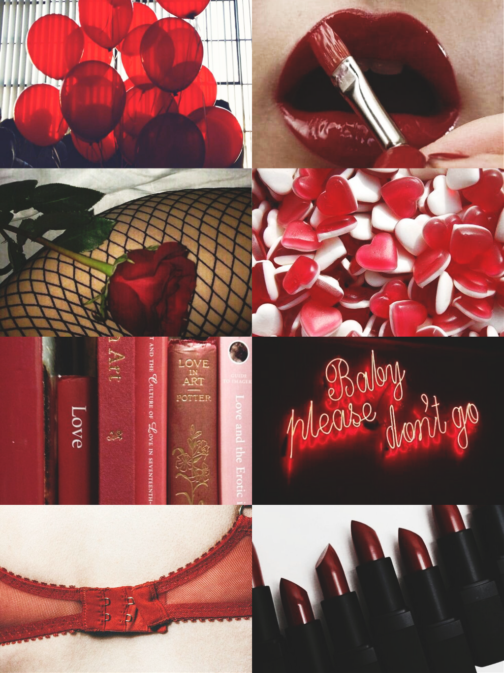 Эстетика красного цвета коллаж