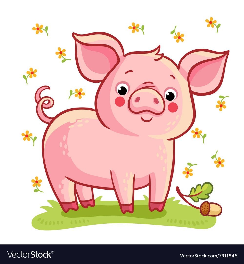 Карточки для детей с хрюшкой