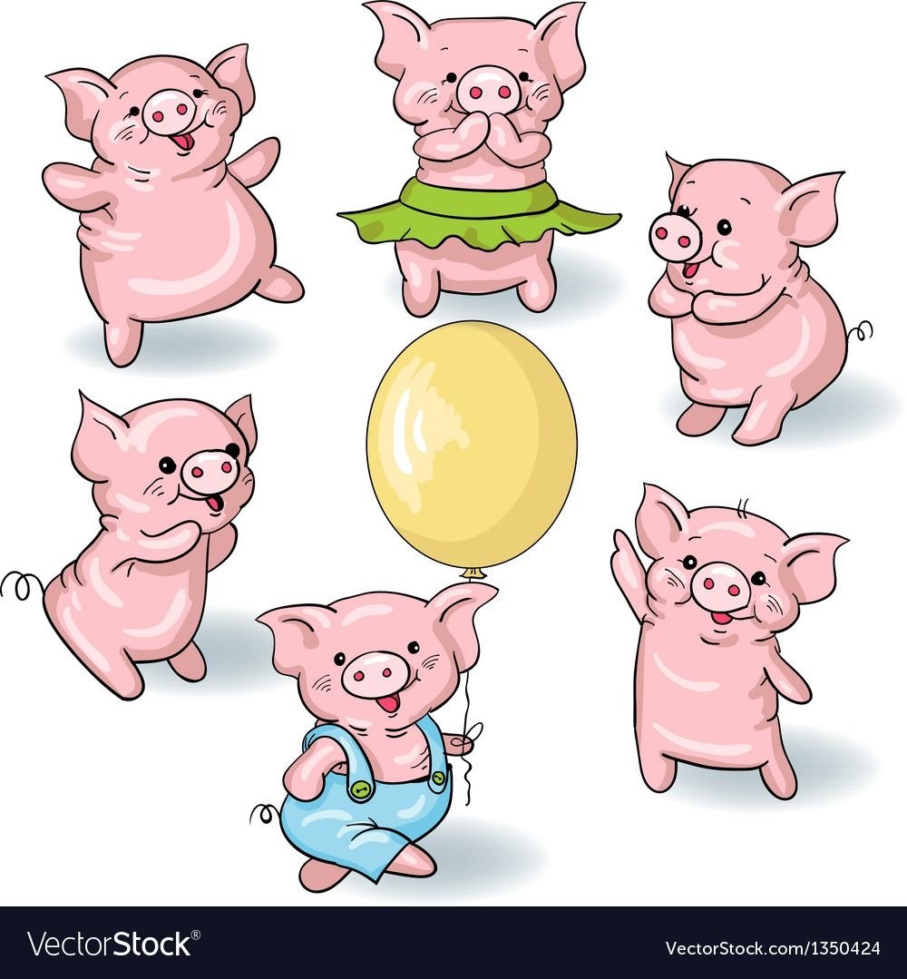 Стилизованный поросенок