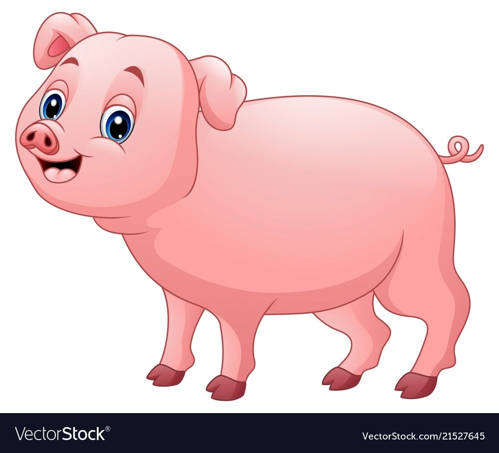 Свинья рисунок без фона