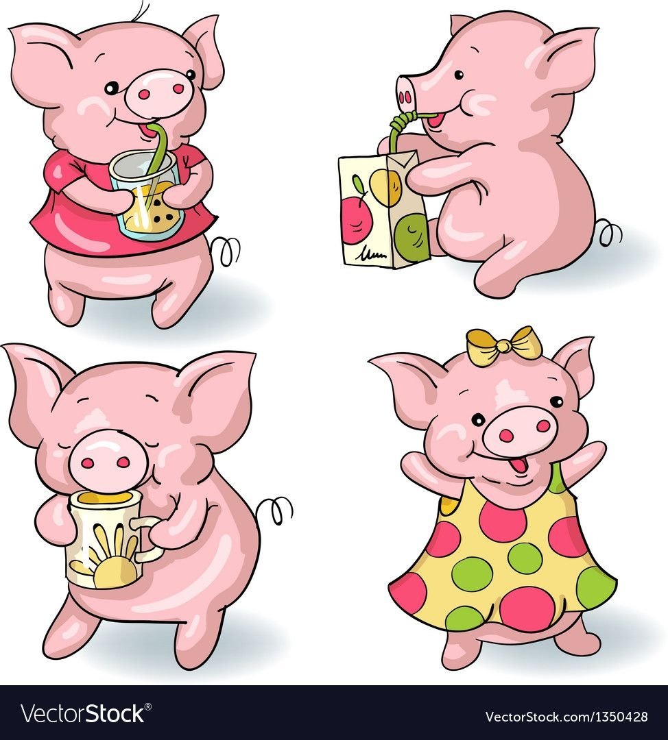 Четыре поросенка рисунок