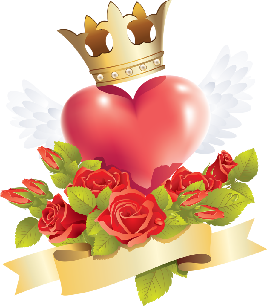 Открытки с сердечками и цветами