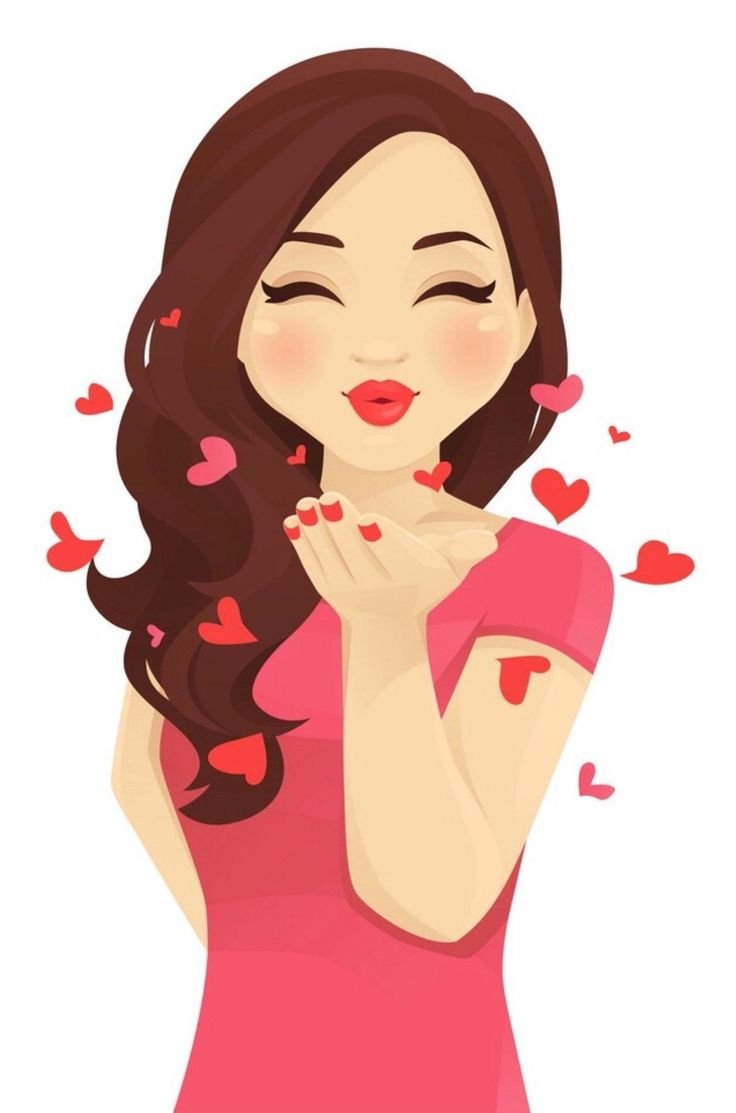 Воздушный поцелуй рисунок