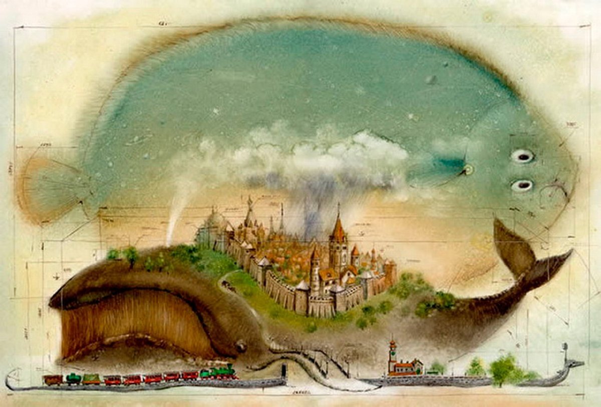 Антарктида кит рисунок