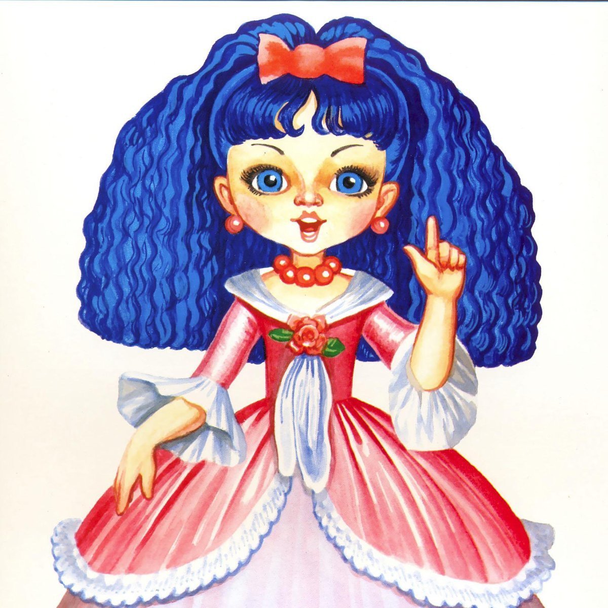 Мальвина с голубыми волосами