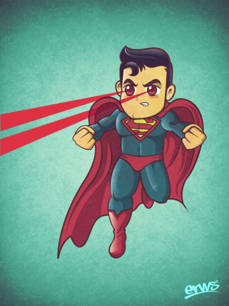 Супергерои в мультяшном стиле