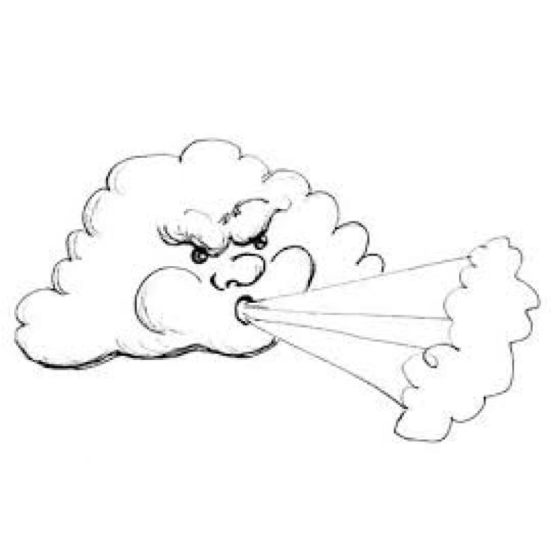 Ветер раскраска