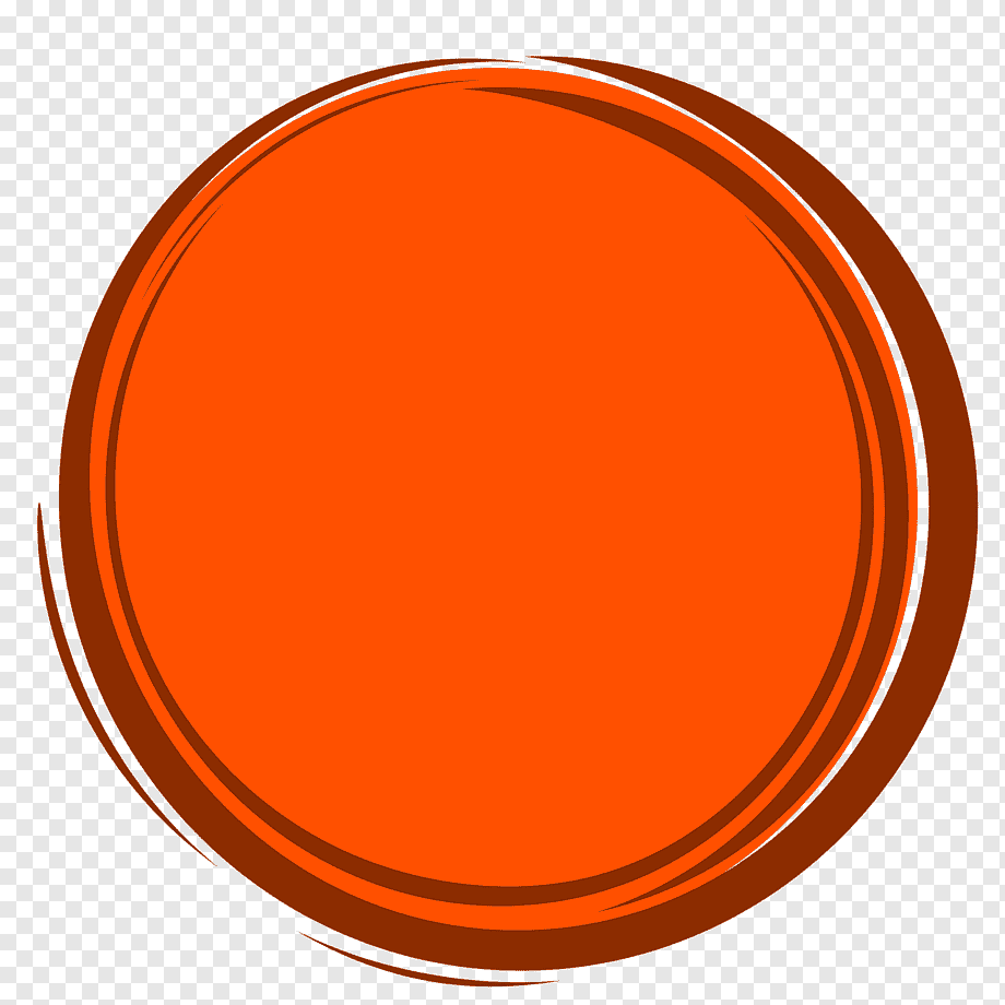 Рамка круглая оранжевая