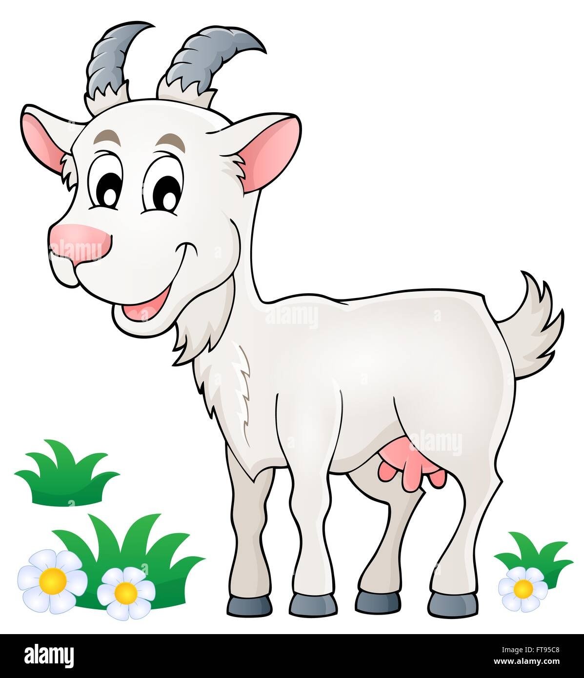 Коза для детей на прозрачном фоне