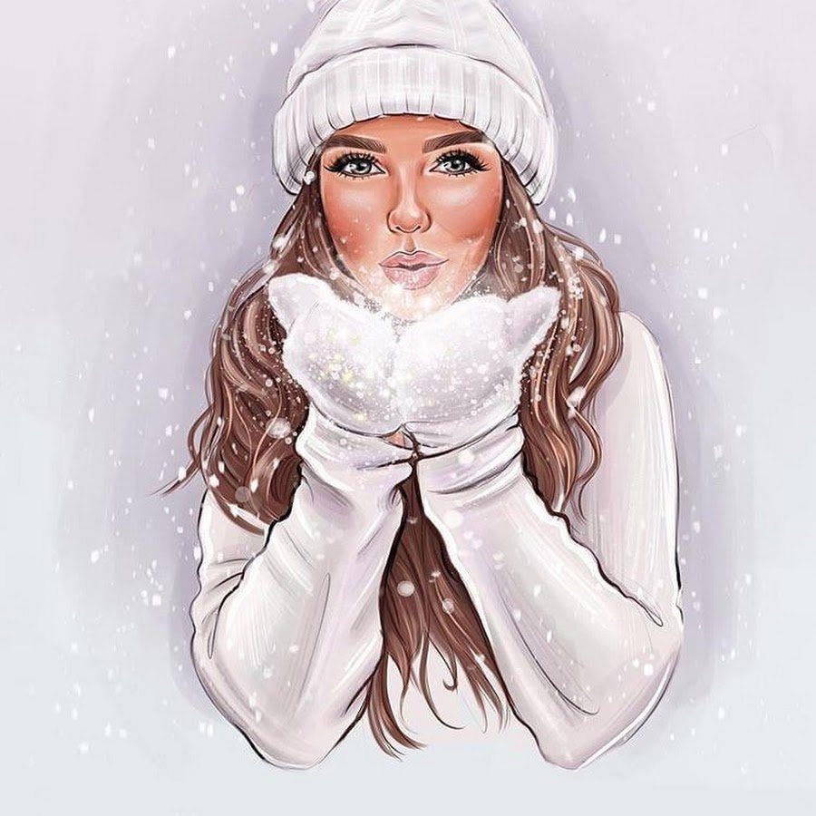 Девушка зима Эстетика