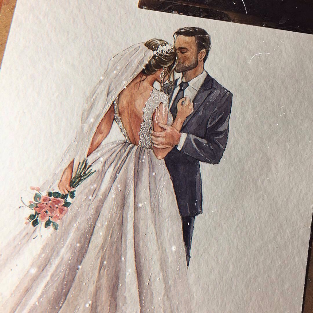 Ирина Пирогова Fashion illustration свадебное платье