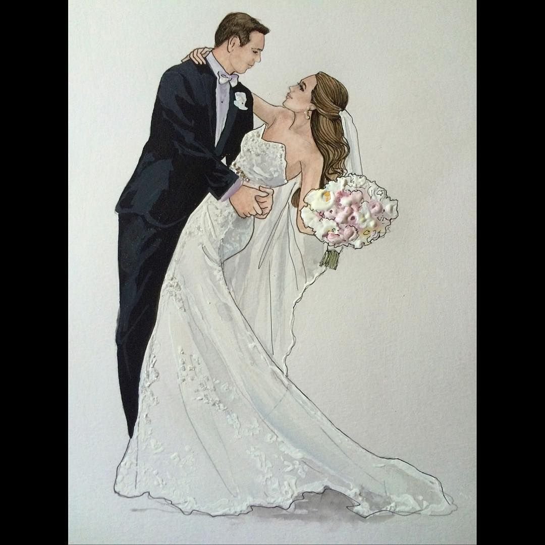 Свадьба гуашь