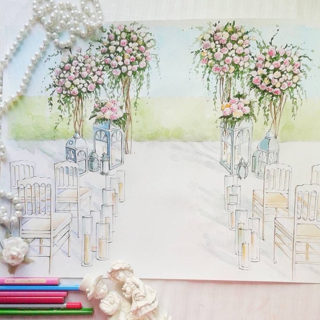 Жених и невеста нарисованные