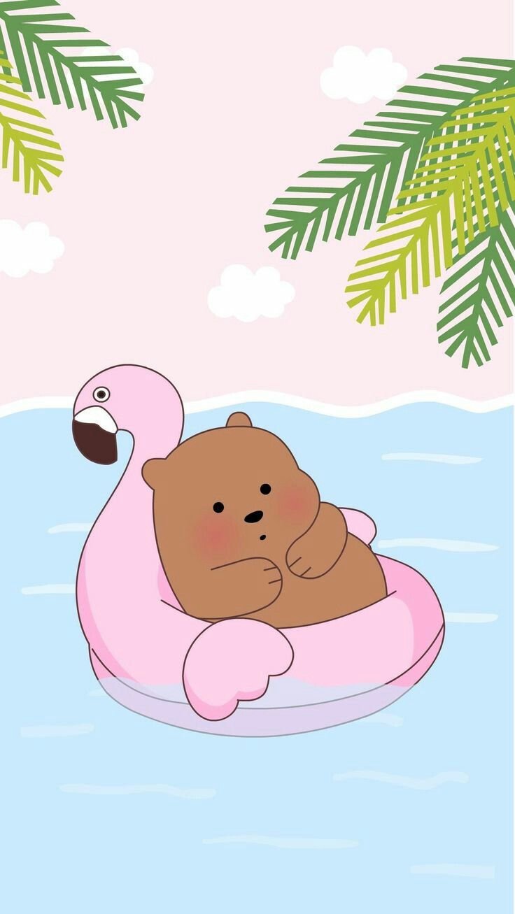 Медвежонок на обои мультяшный