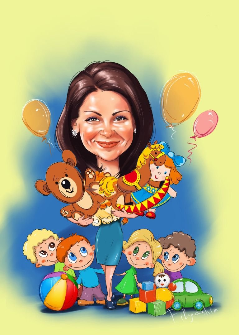 Шарж для воспитателя сада