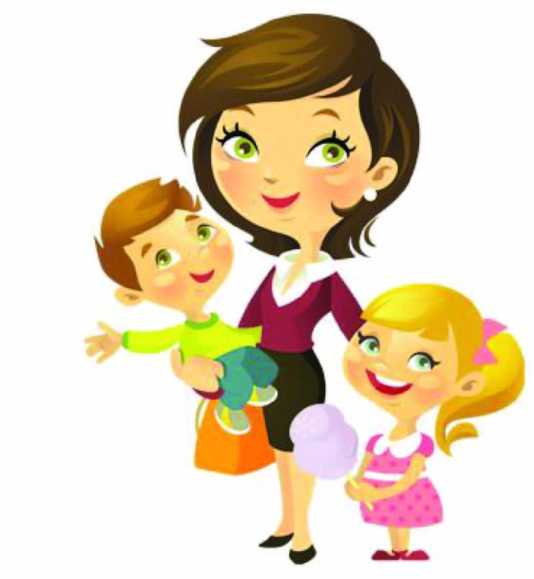 Воспитатель с детьми