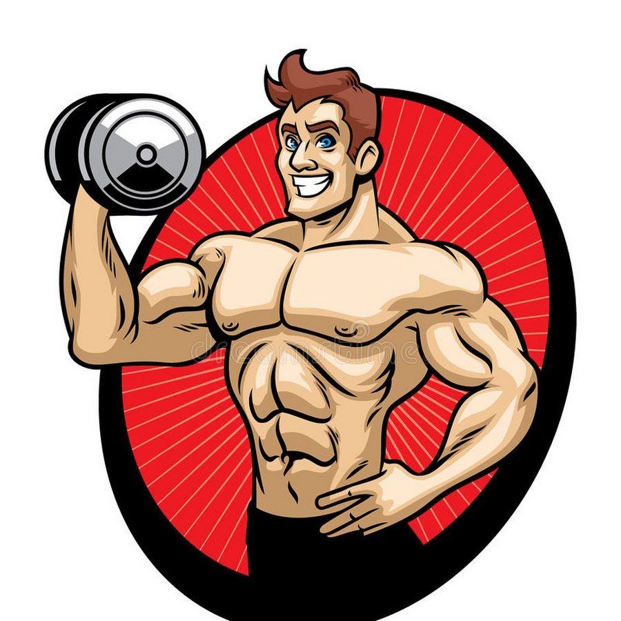 Культурист мультяшный