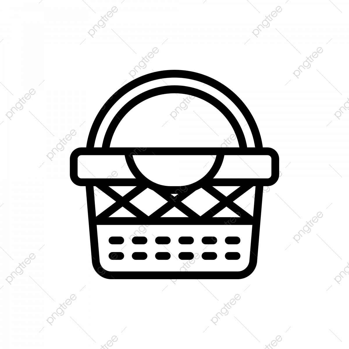 Корзина раскраска для детей пустая