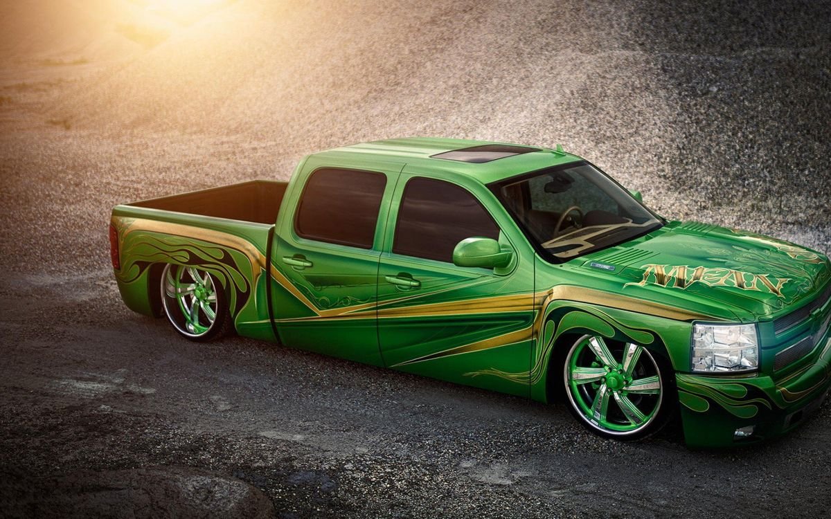 Шевроле пикап зеленый