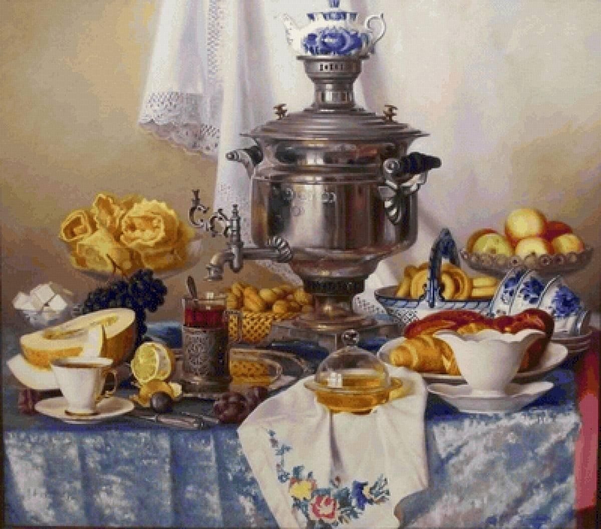 Художник Сергей Андрияка картины с самоваром