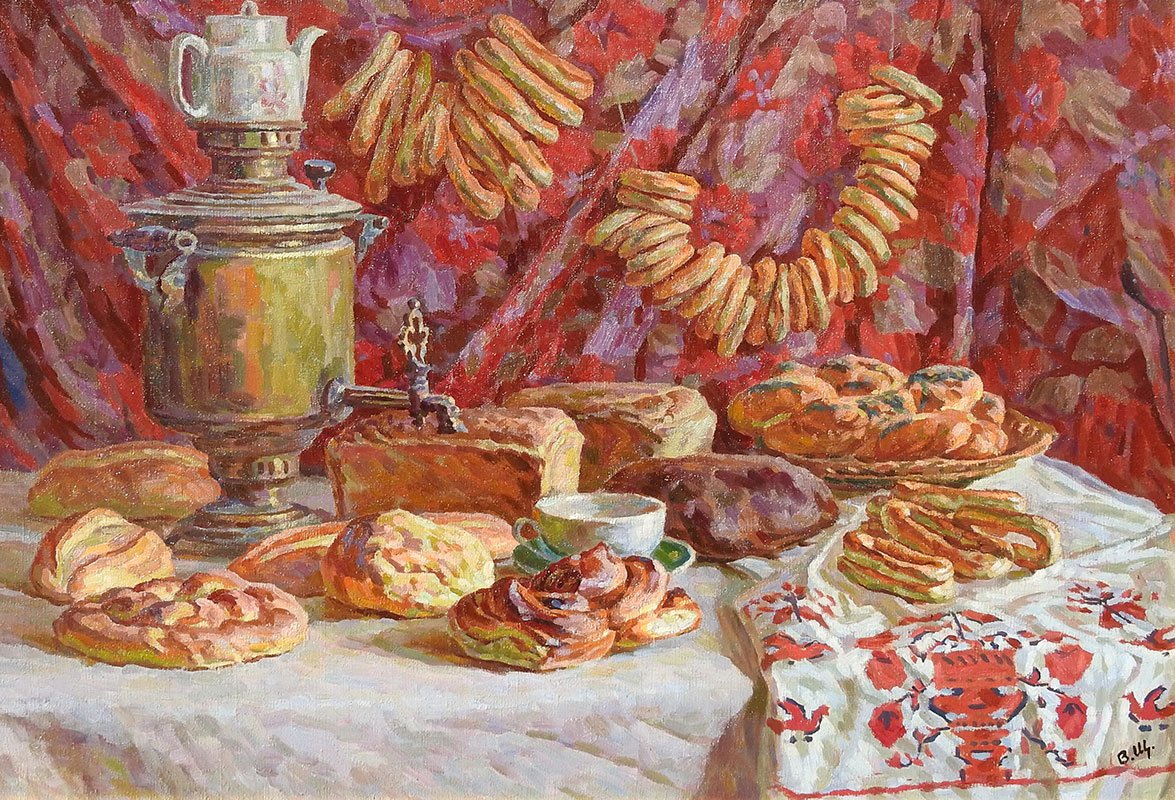 Чаепитие с самоваром