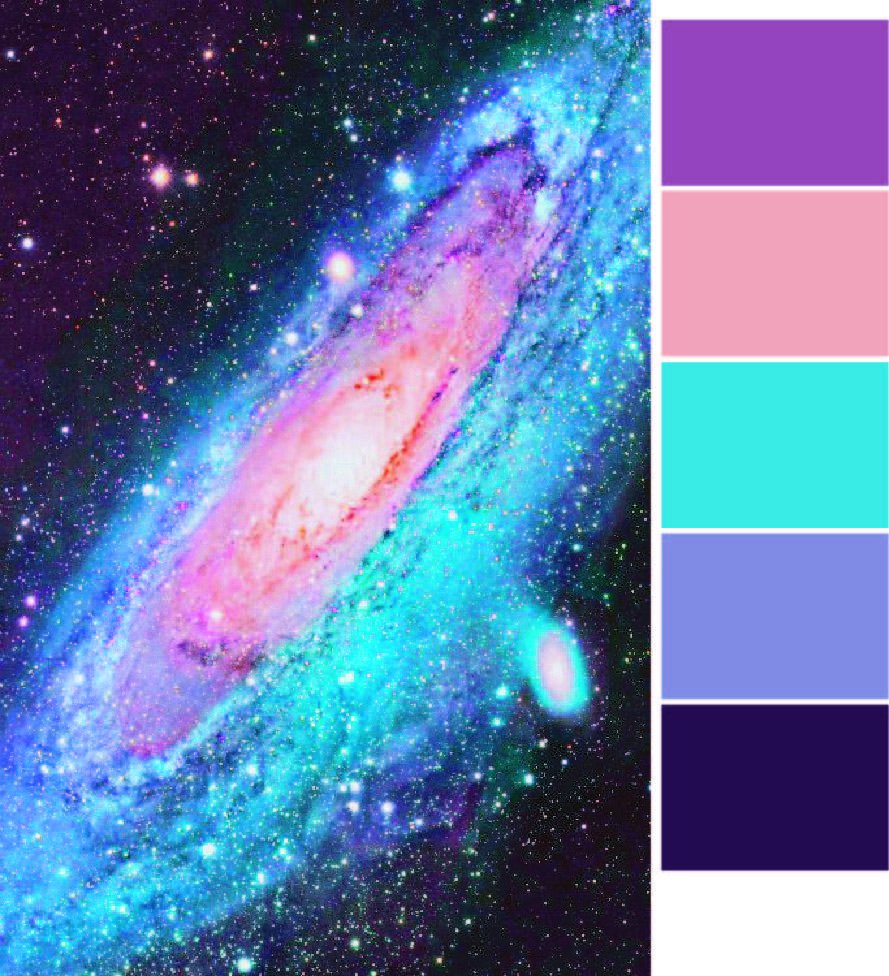Сочетание цветов космос