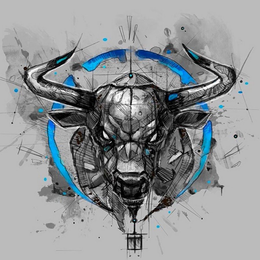 Тату быка эскизы