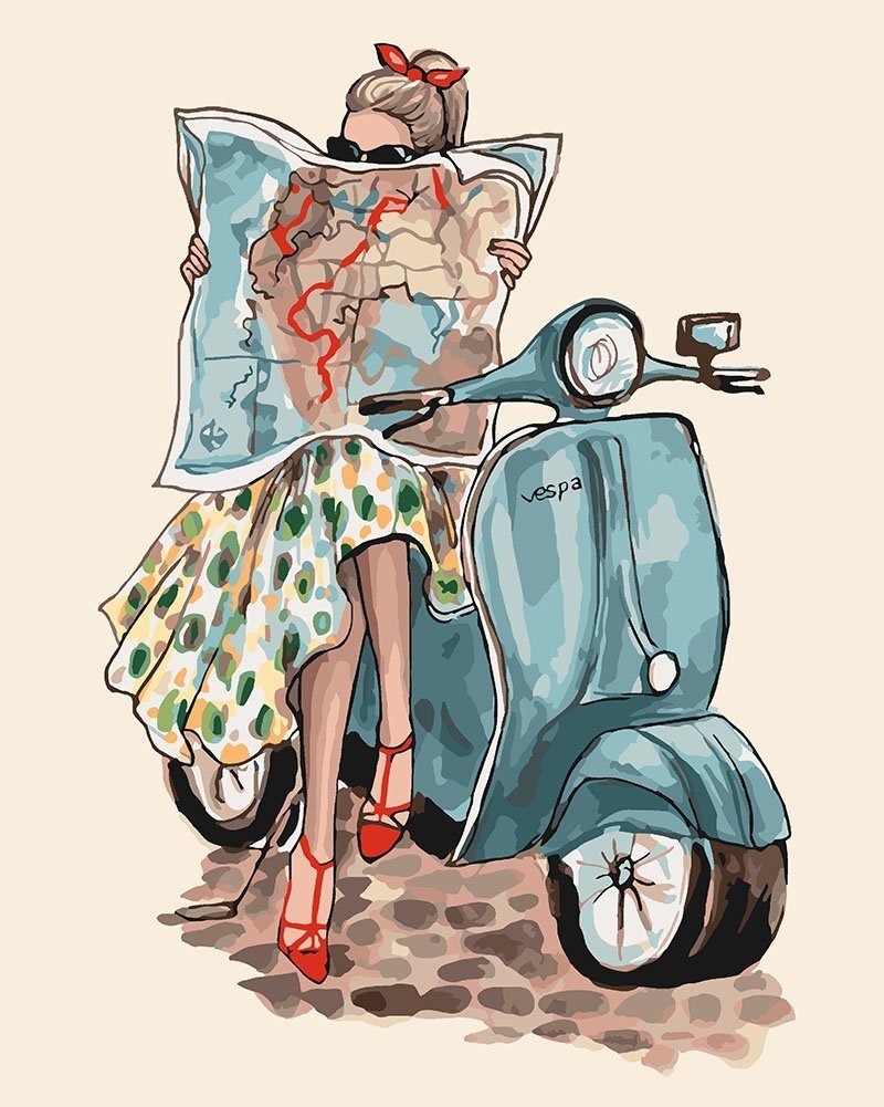 Фэшн иллюстрация машина