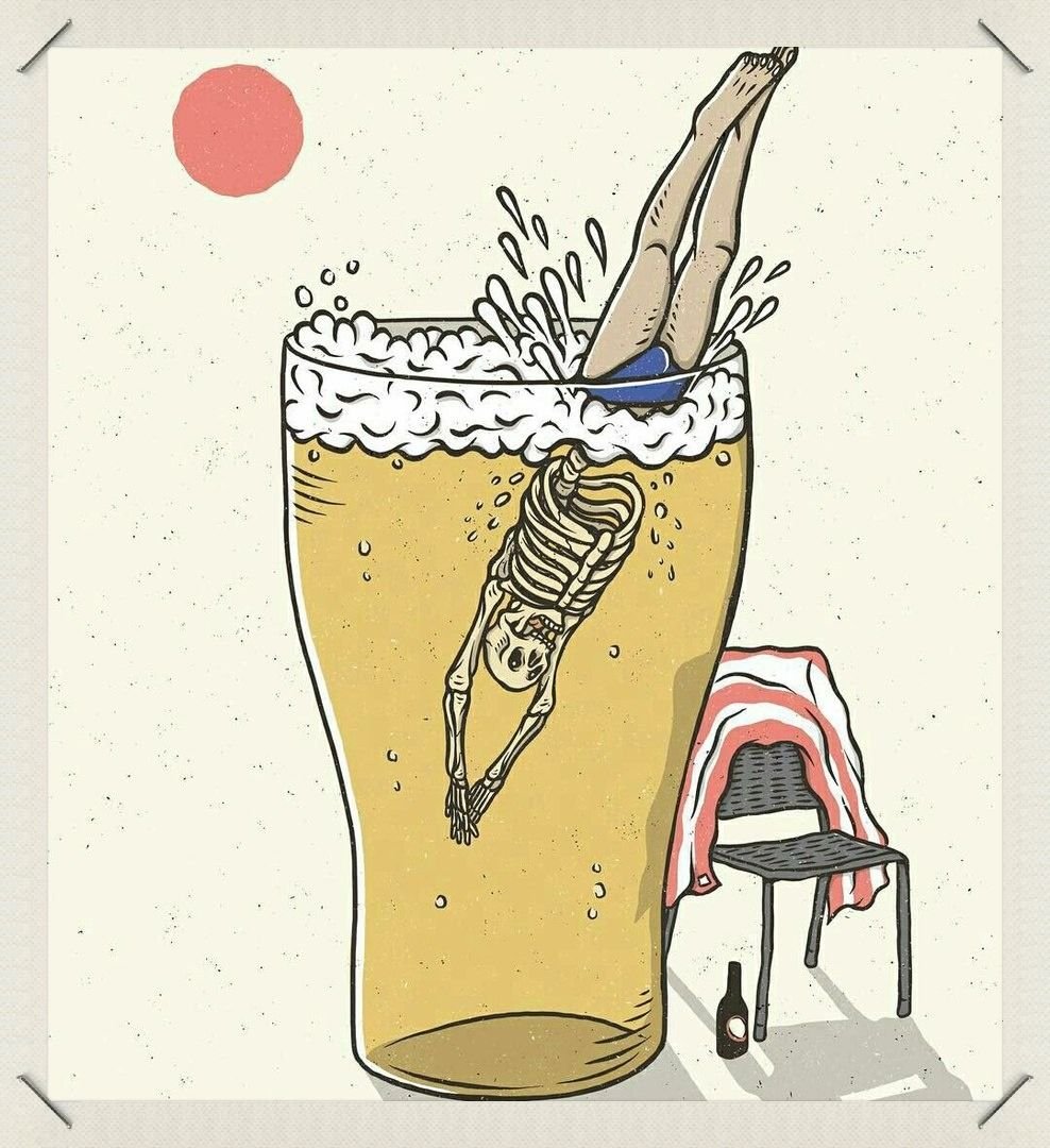 Пиво арт рисунок