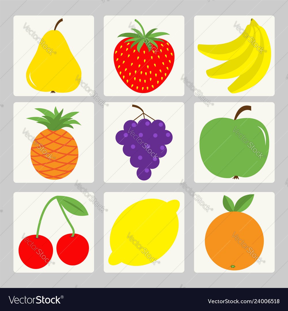 Фрукты для вырезания яблоко груша апельсин лимон
