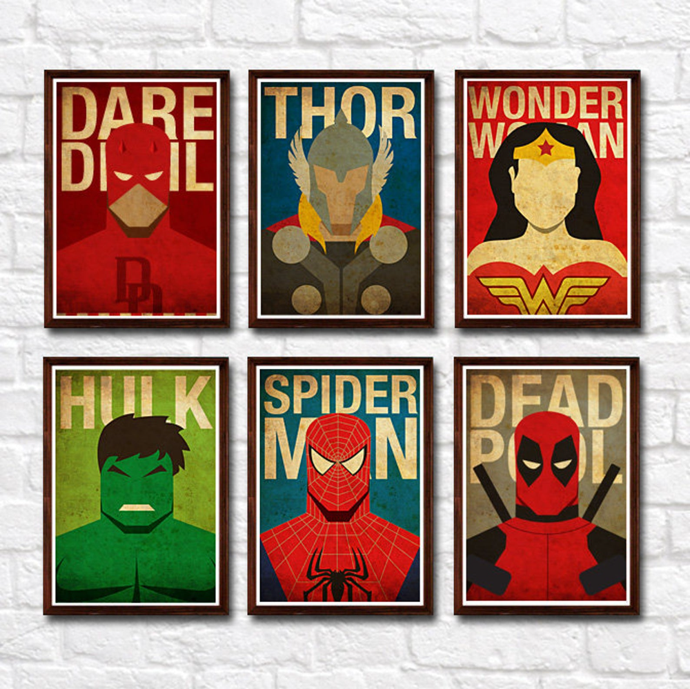 Плакаты Марвел печать
