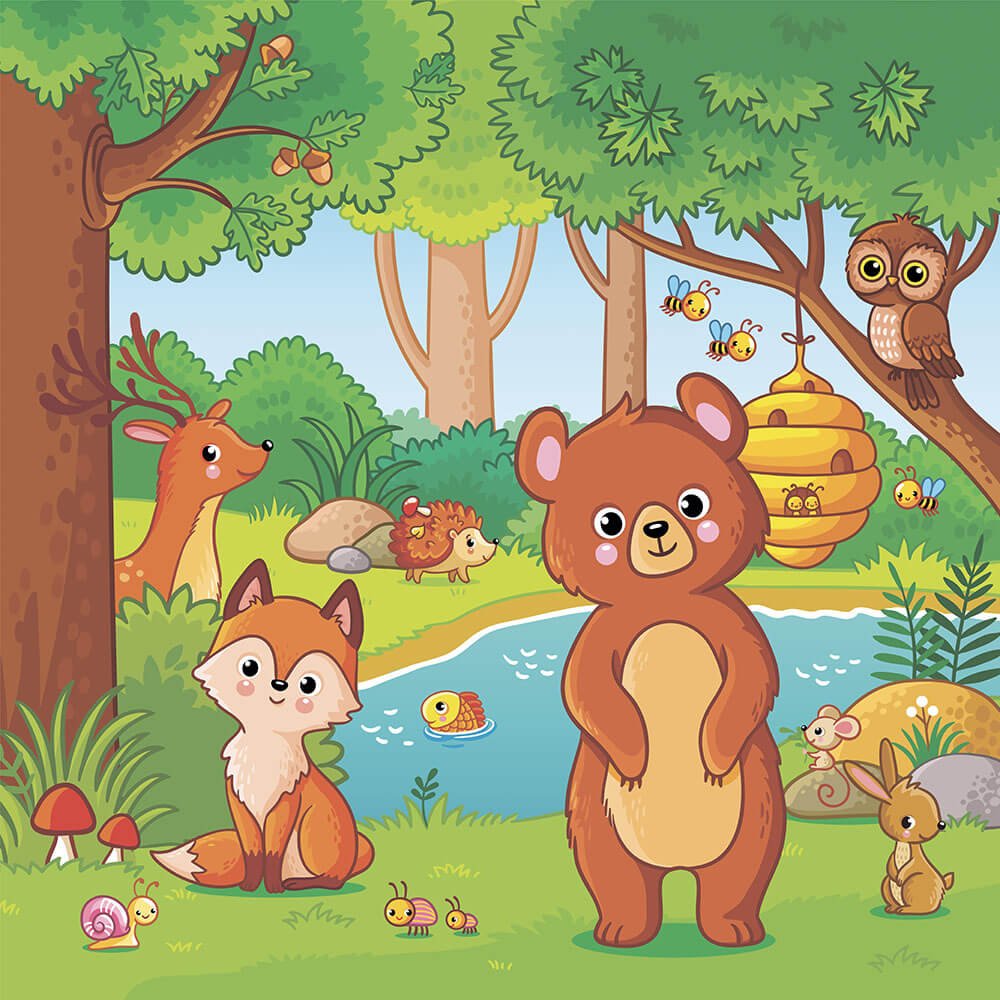 Животные в лесу мультяш