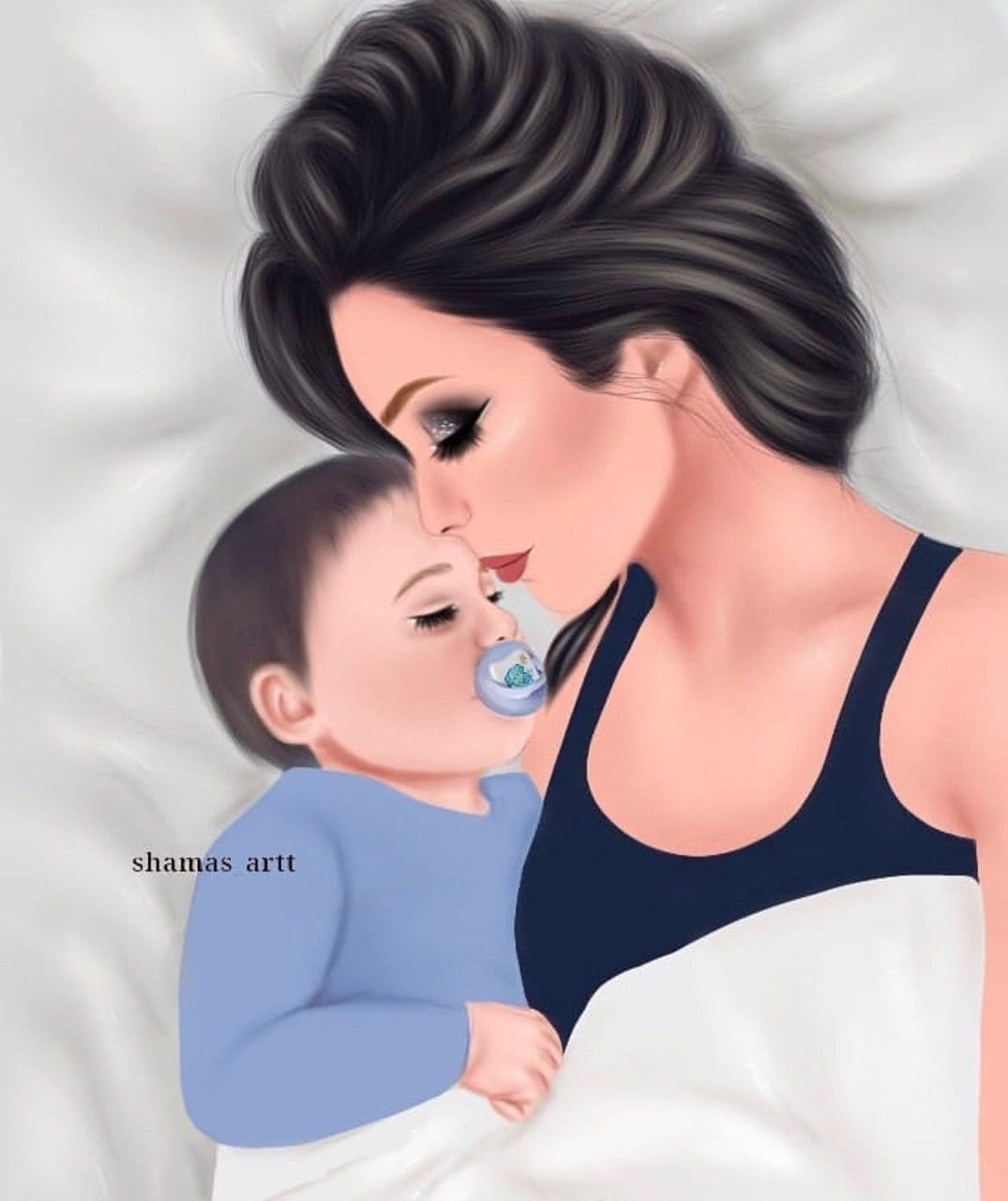 Мама в декрете рисунок