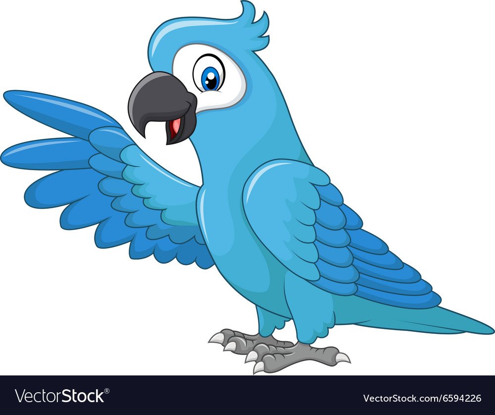 Попугай на дереве рисунок