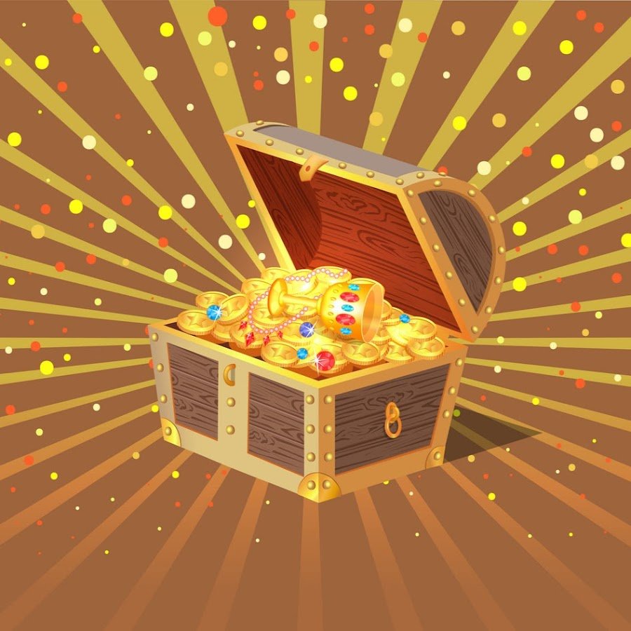 Ларчик с золотыми монетами