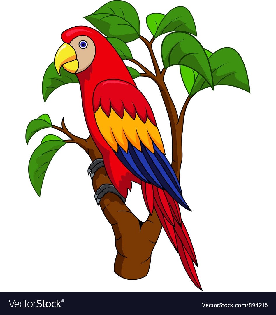 Попугаи для детей плакат