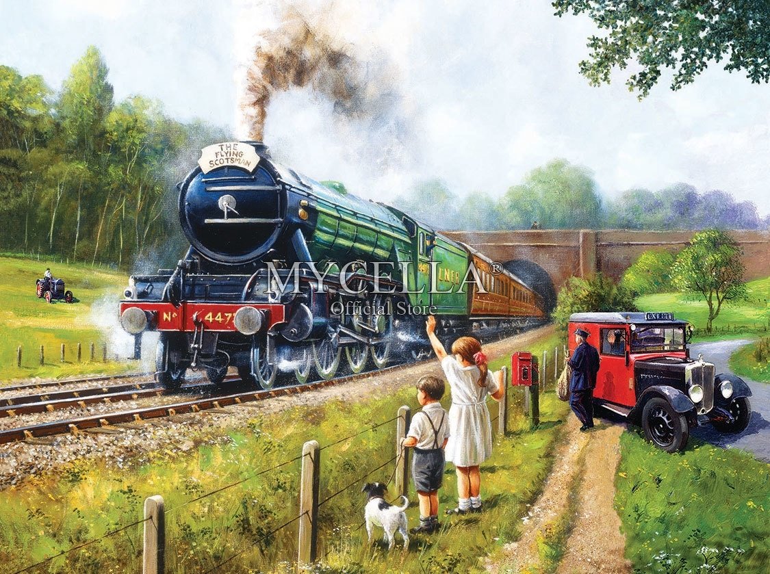 Алмазная мозаика поезда паровозы