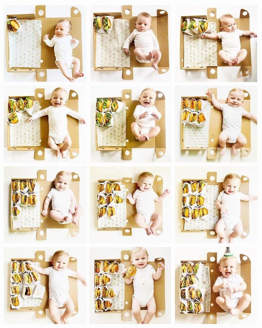 Фотосессия по месяцам малыша
