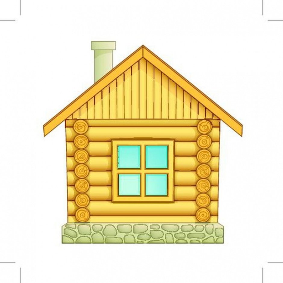 Деревянный дом вектор